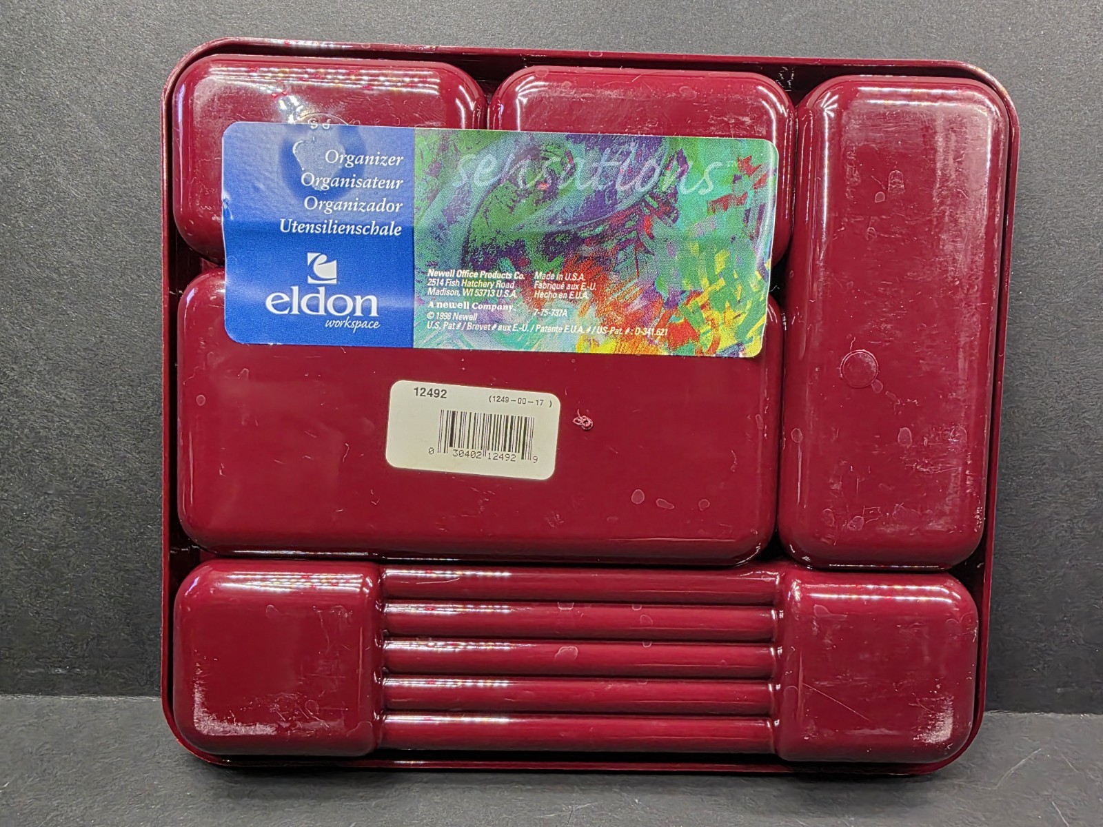 Eldon Desk Organizer 1998 Cranberry