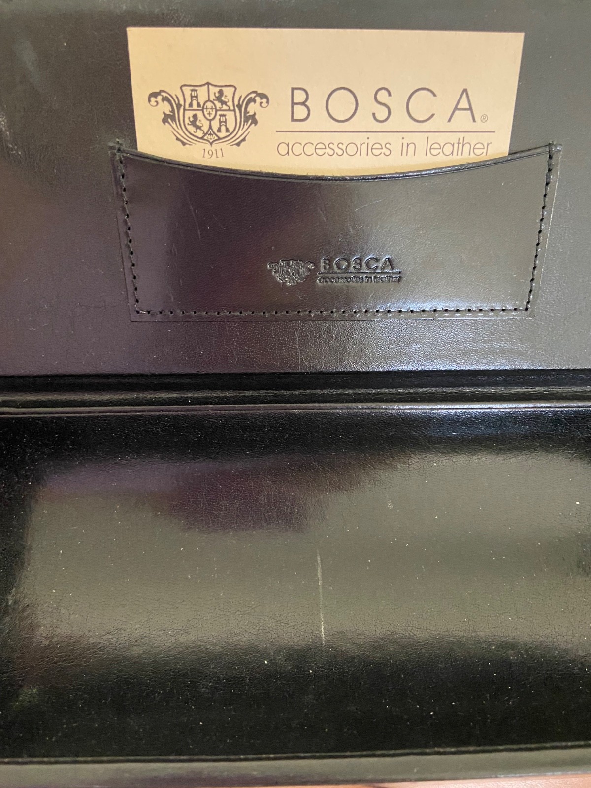 Old Leather by Bosca – Hugo Bosca Leather Accessory, 16.75″ x 4″