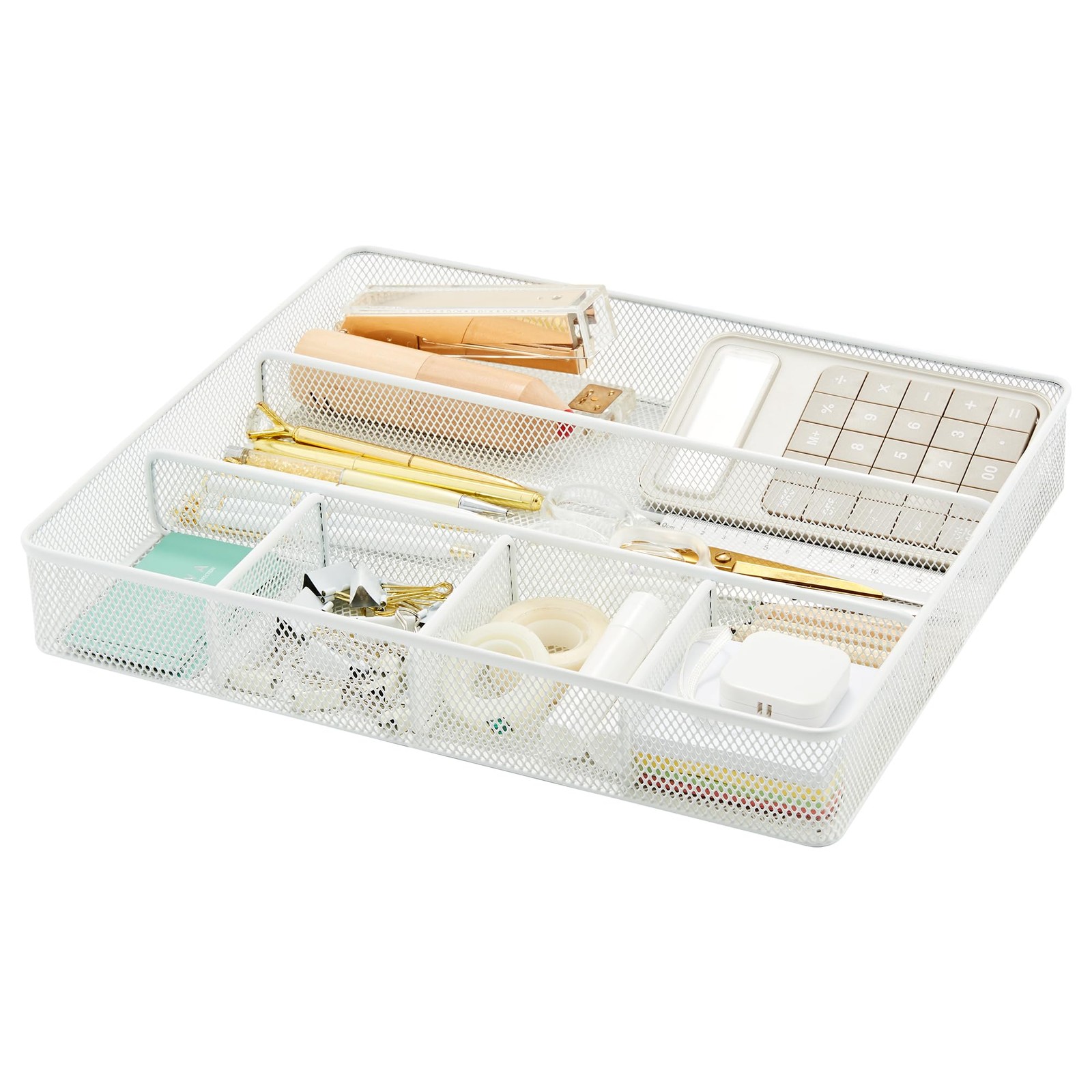 Annova Desk Top Organizer Tray for Office Organization Metal Mesh Storage T…