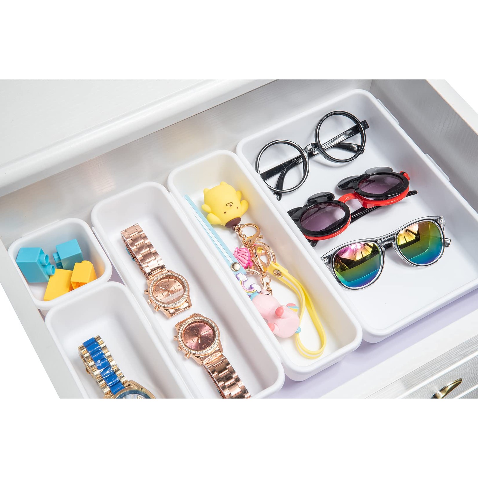 Backerysupply Interlocking Desk Drawer Organizer Separators for White