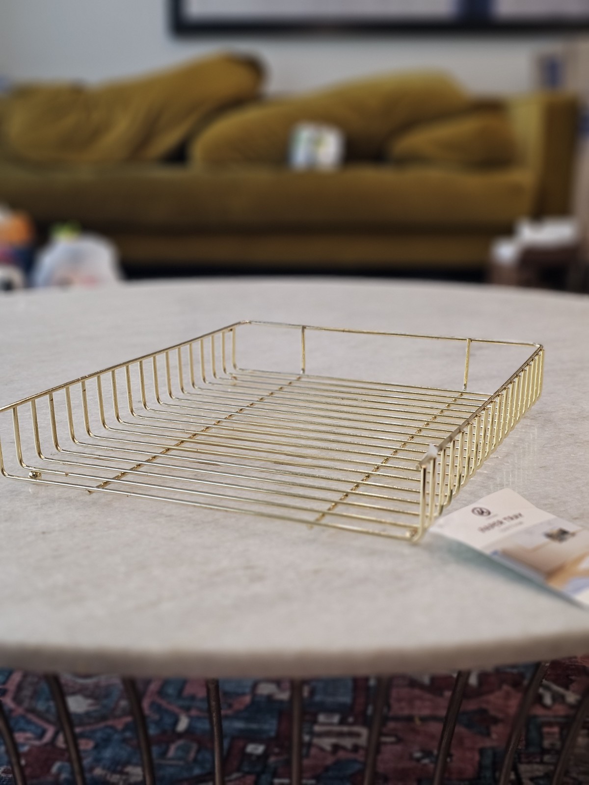 U Brands Gold Bent Wire Desk Set Paper Tray, Letter Sorter & File Basket3 PCS