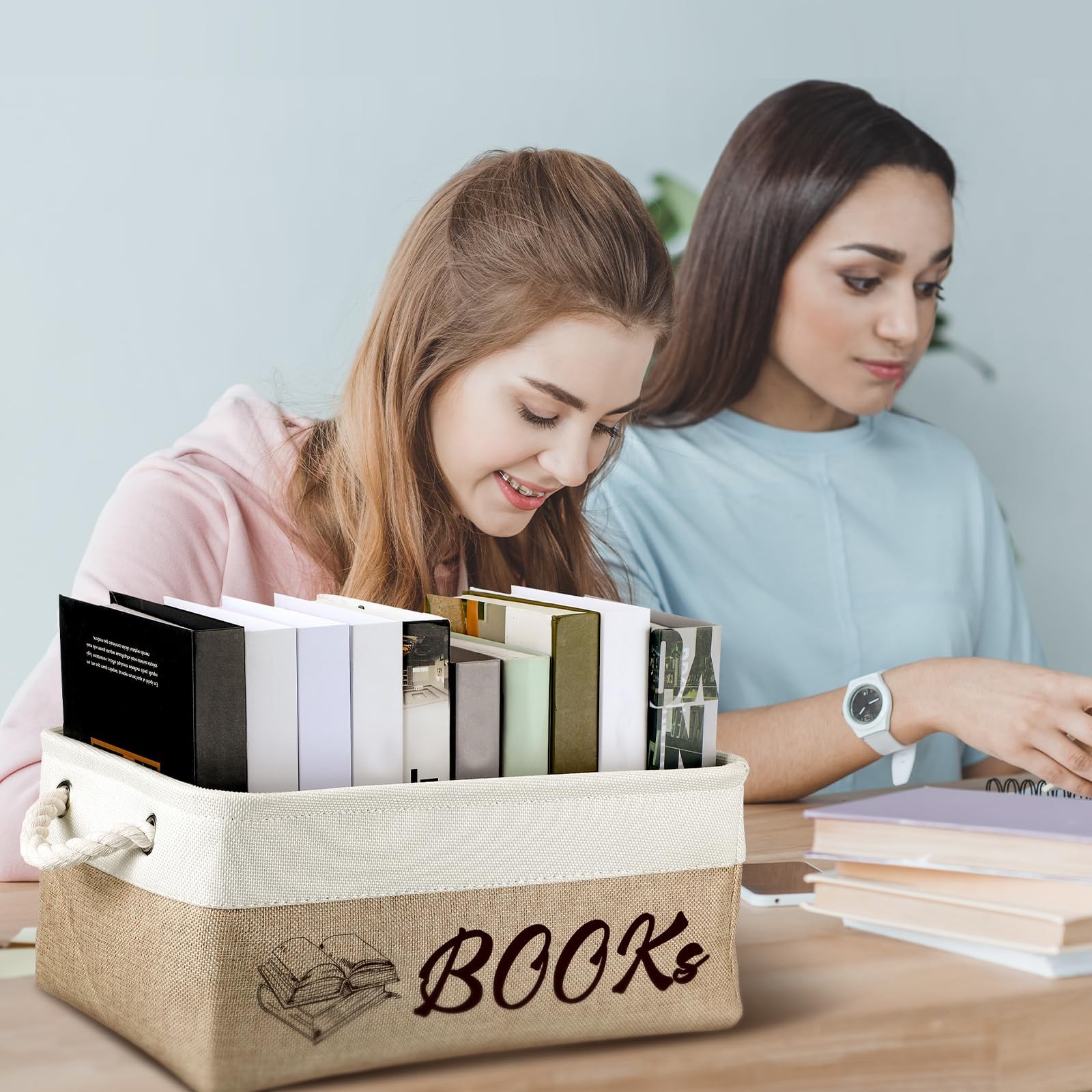 Book Lover Gifts Books Themed Storage Basket Storage Bin Bookish Accessories