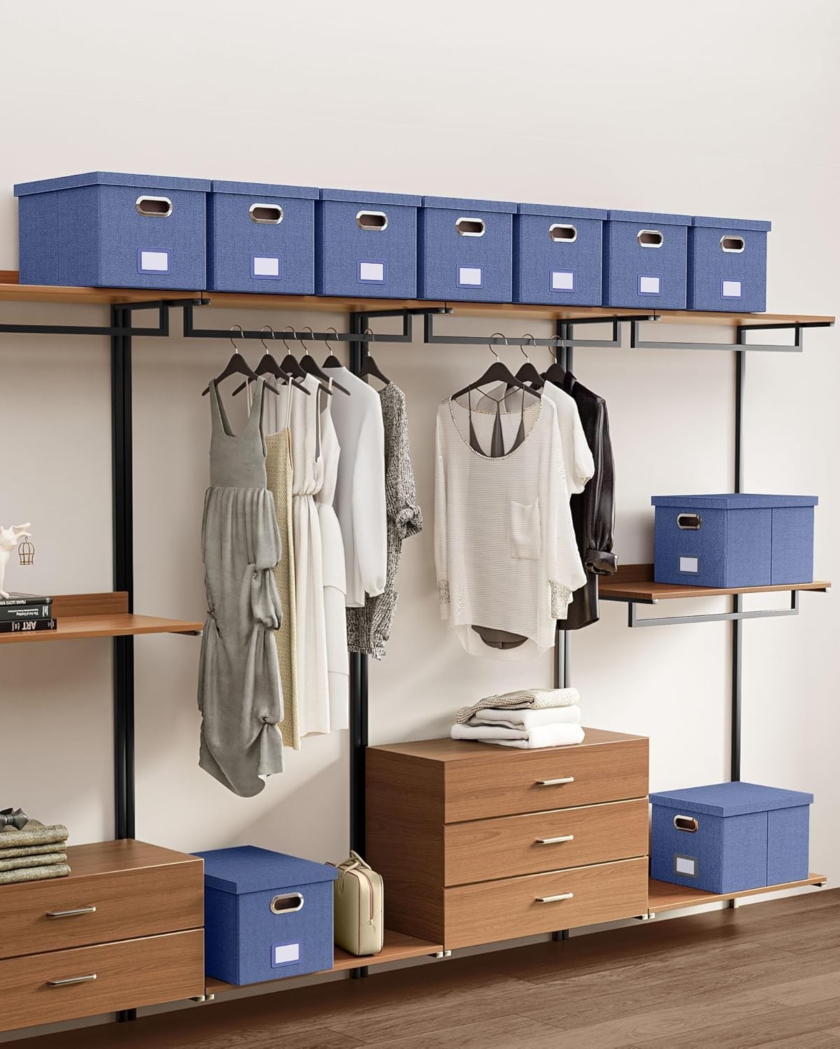 Oterri File Organizer with Lid, Box, Cabinet for 1 pack, Blue