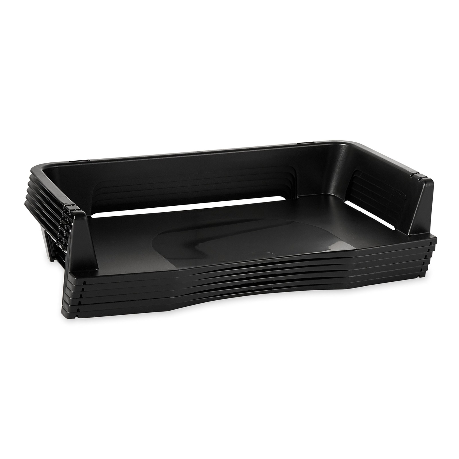 Rubbermaid Regeneration Letter Tray, Six A4-size documents and folders, Black