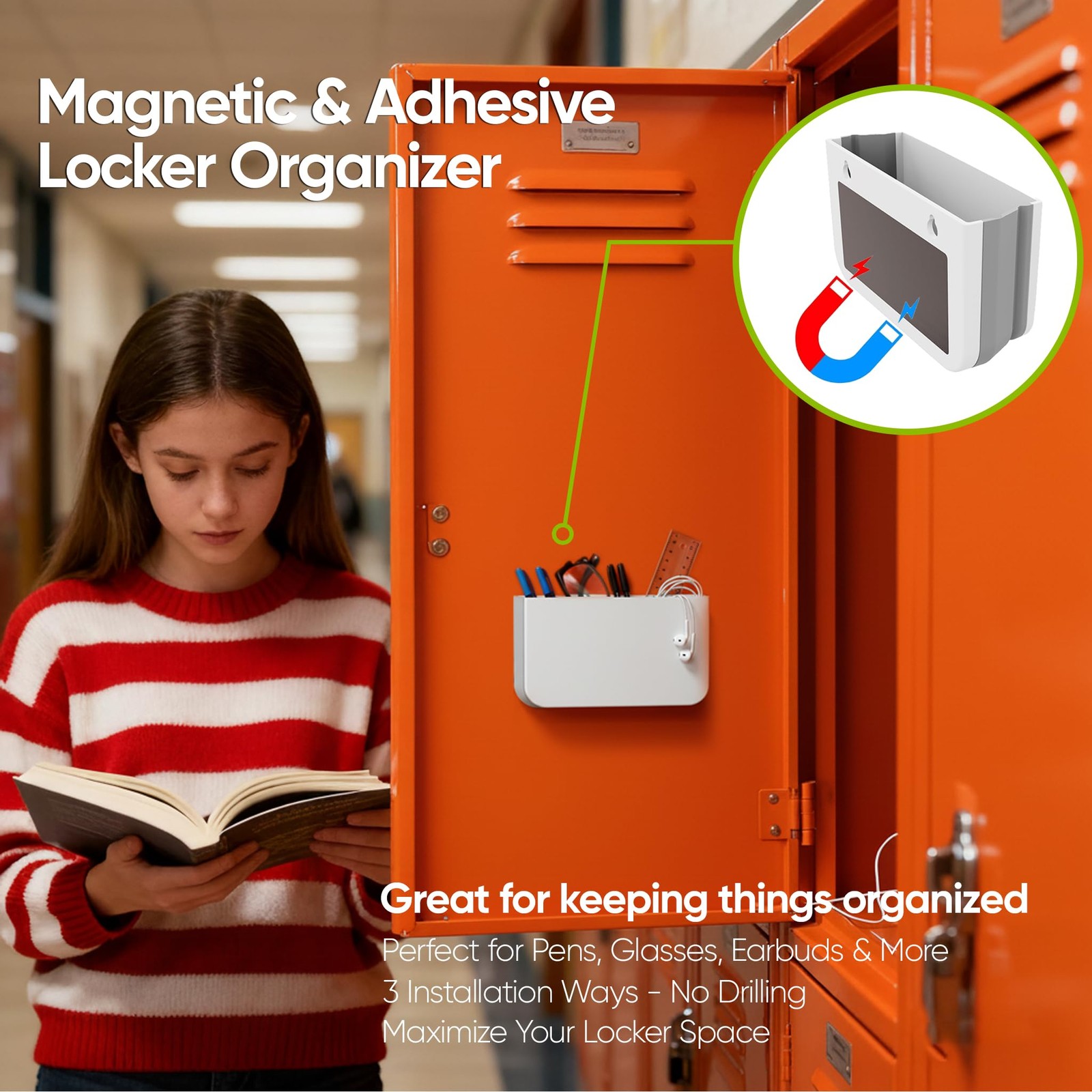2 Pack Foldable Magnetic Organizer for Cruise Essentials 2026, Pen Holder for…