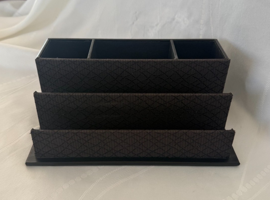 Black Desk Organizer Mail Letter Holder File Sorter Office Desktop Storage