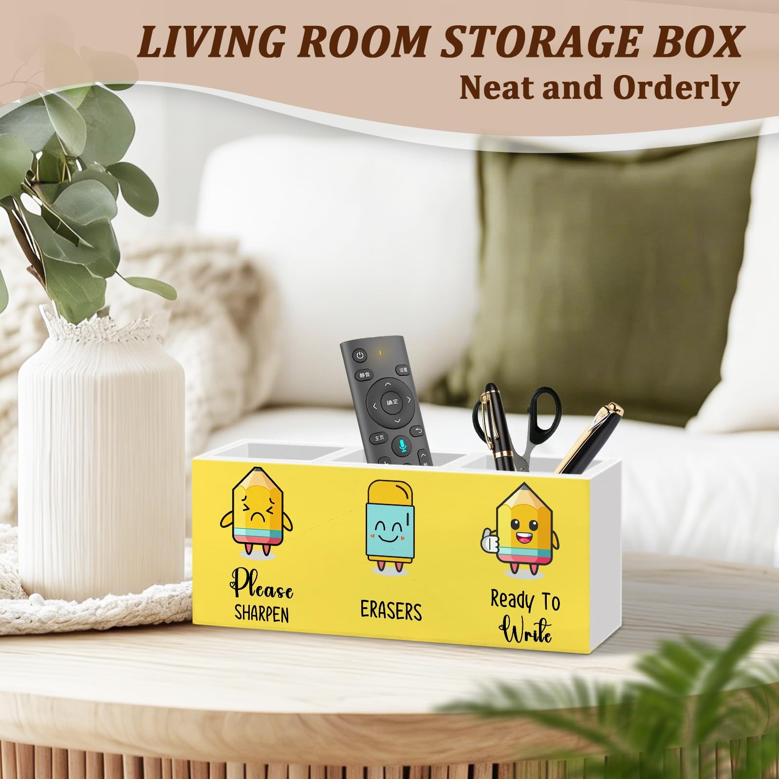 Yellow Funny Classroom Pen Pencil Holder for Desk, Funny Classroom Decor, Bac…