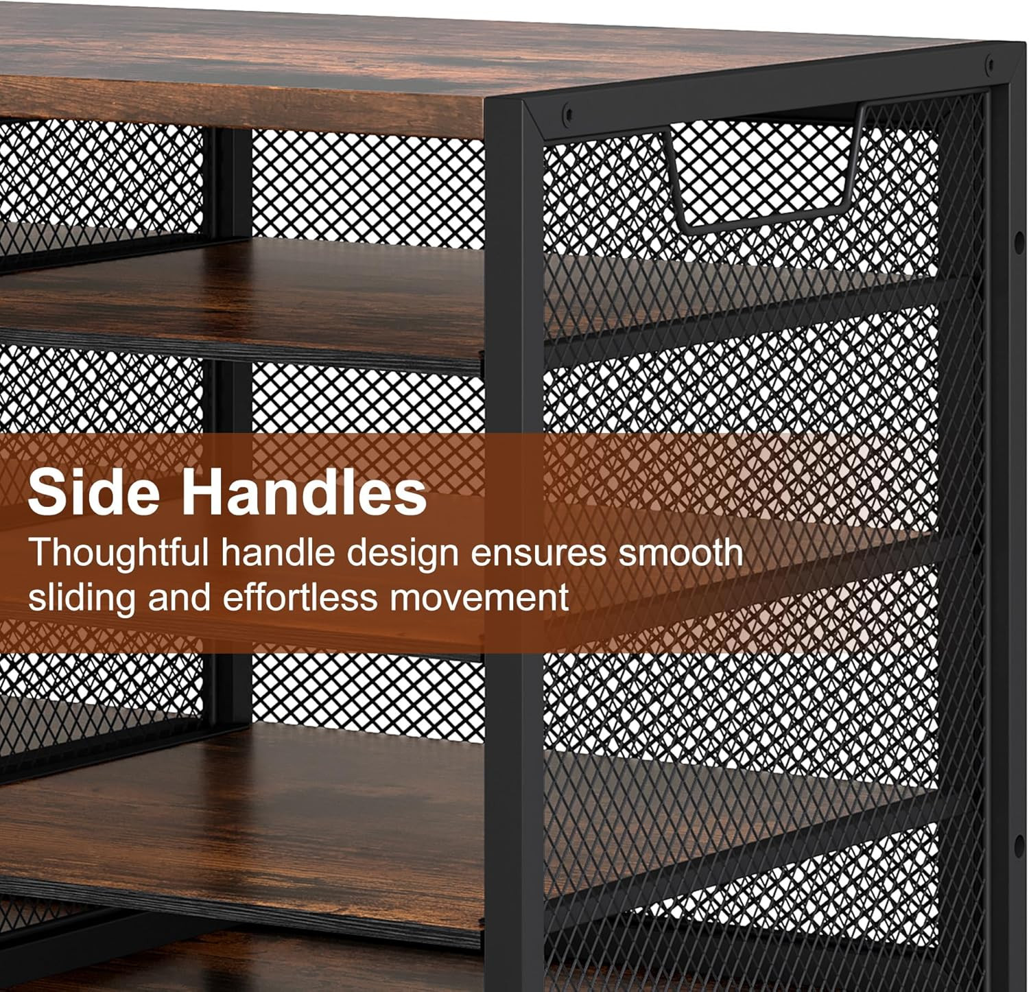 Stylish 12-Compartment Metal & Wood Desktop Organizer for Office & Classroom