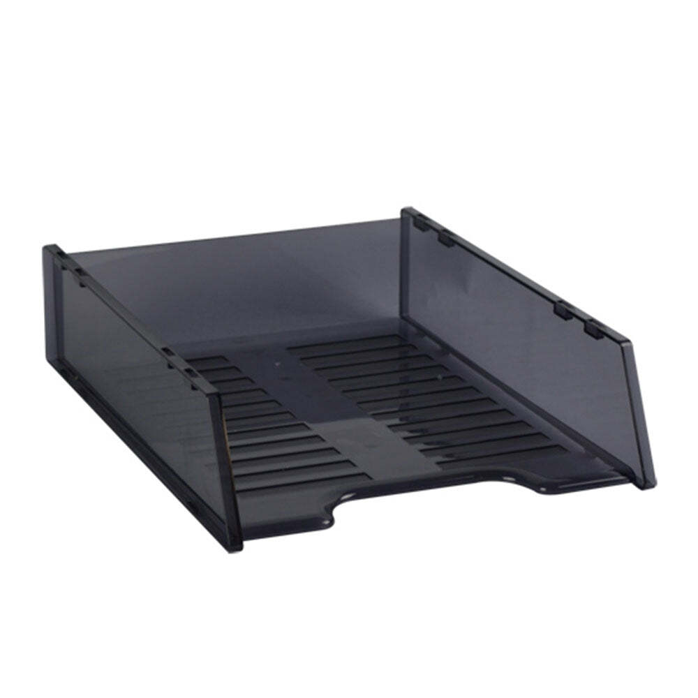 Italplast Multifit Tinted Document Tray Solid Base Ribbing Extra Strength Grey