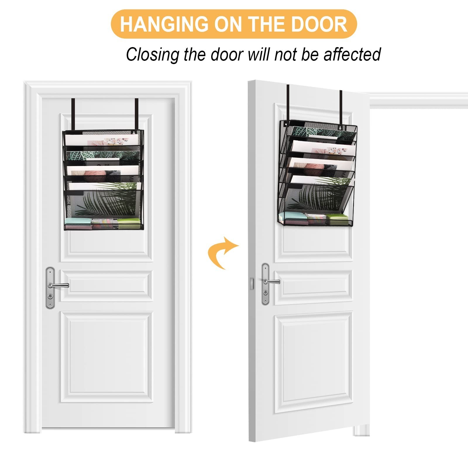 EASEPRES Hanging Organizer Cubicle File Holder – Wall Mount Storage, Office C…
