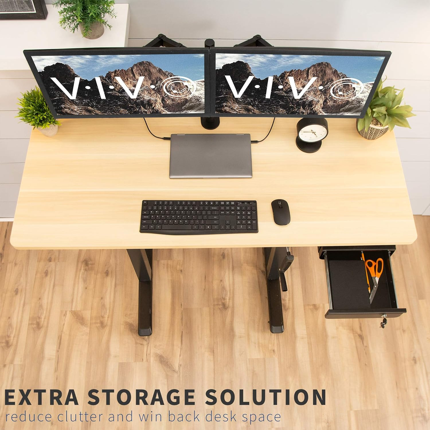 VIVO 13″ Lockable Under Desk Drawer – Secure Steel Storage Organizer, Black