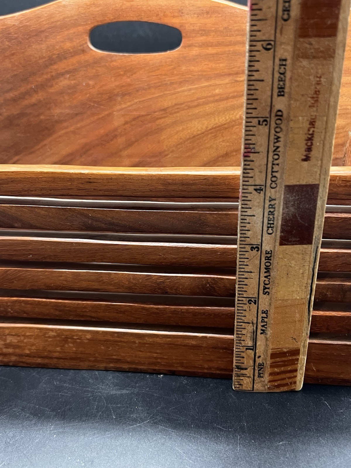 Wooden 2‑Slot Mail Holder Desk Organizer for Letters Envelopes Files Office