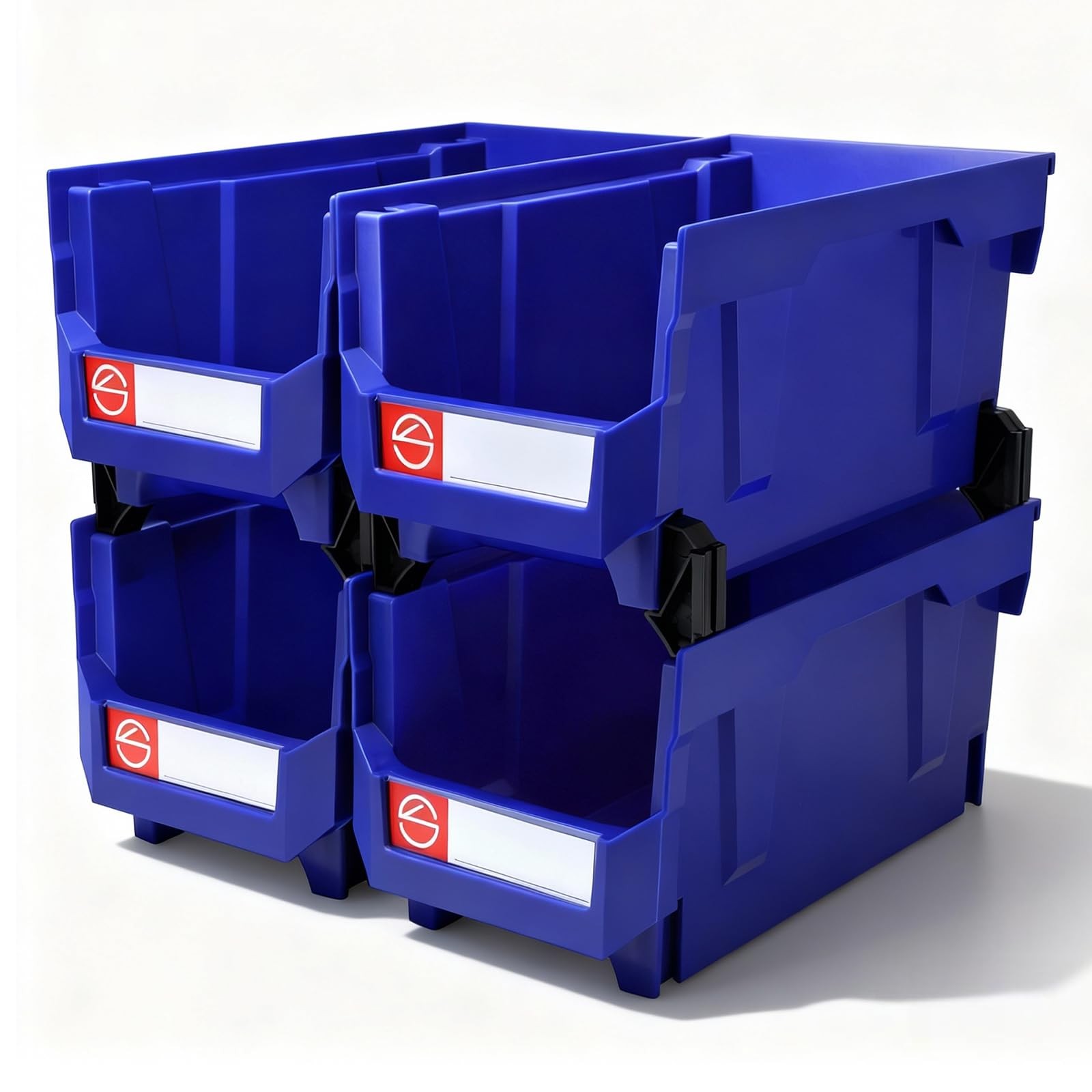 4Pack Storage Organizer Boxes,Desk Drawer Organizer, Stackable Blue