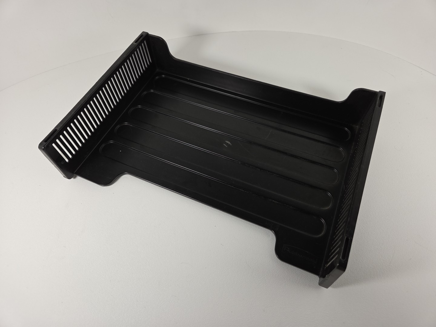 Lot Vtg Eldon (2) Rubbermaid (2) Stacking Plastic Letter Paper Tray Blk/Smoke