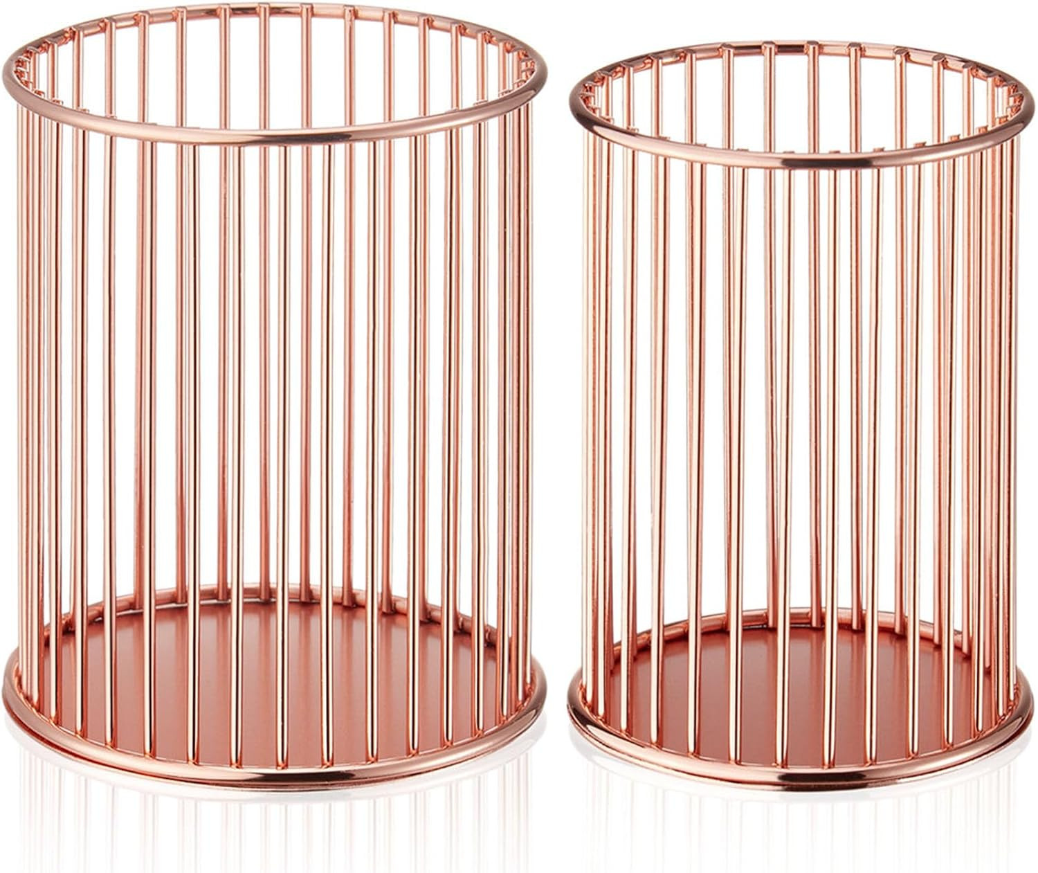 2 Sets Metal Pen Holder for Desk, Makeup Brushes Cup Holder, Pencil Holders, Pen
