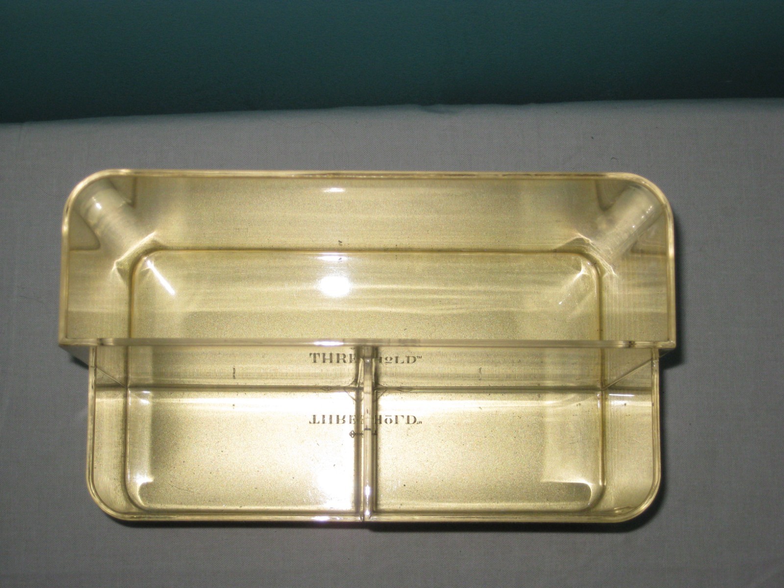 Threshold Acrylic Storage Makeup Desk Organizer Vanity Dorm Clear Gold Simple