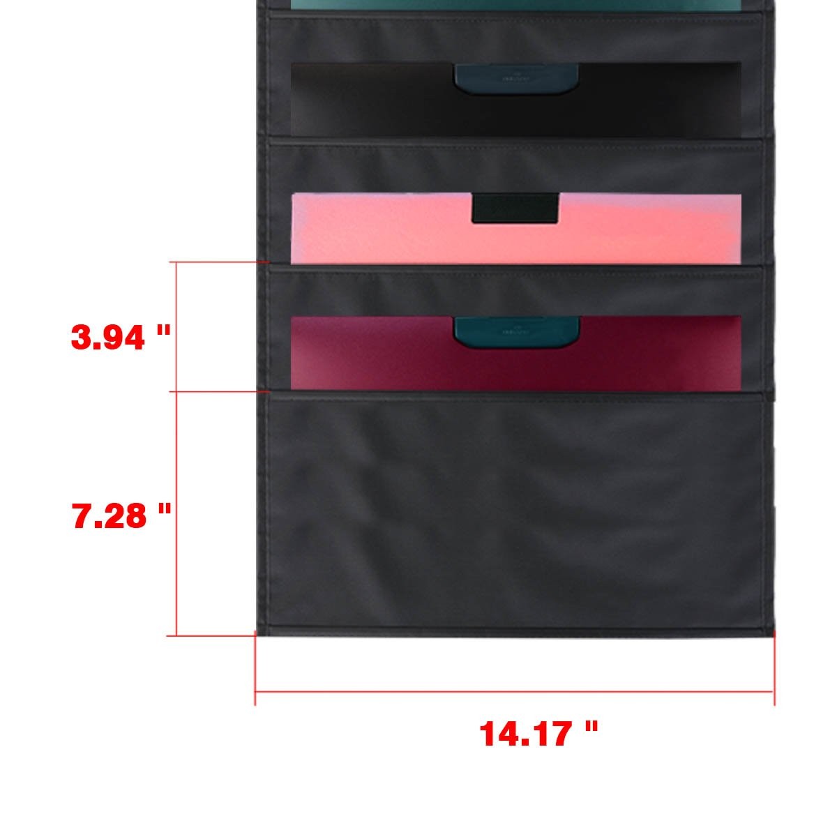 Vantasii Organization 10 Pockets(14” x 47”) without name tags, Nylon Pockets
