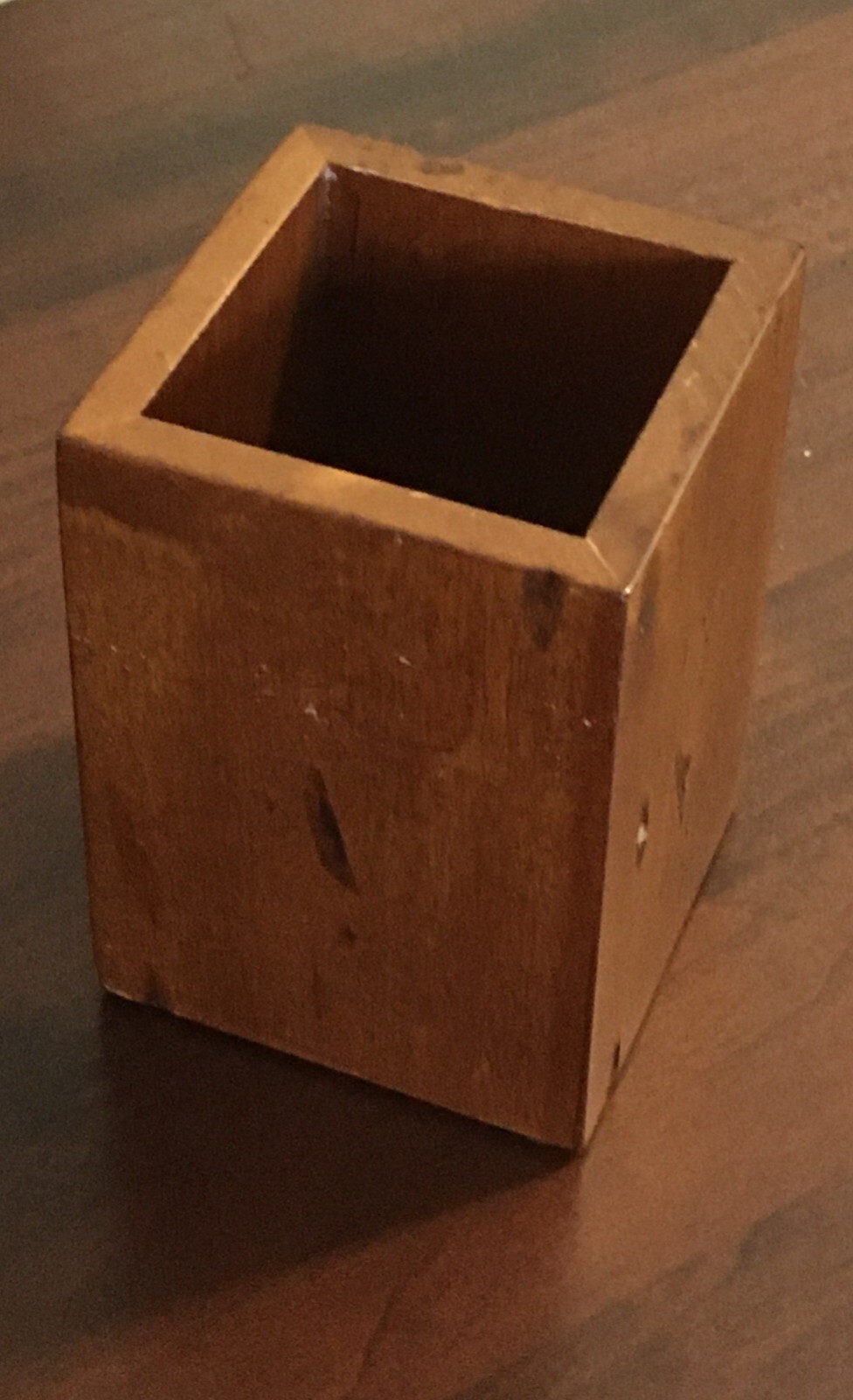Square Pen Pencil Scissor Holder approximately 3x3x4″