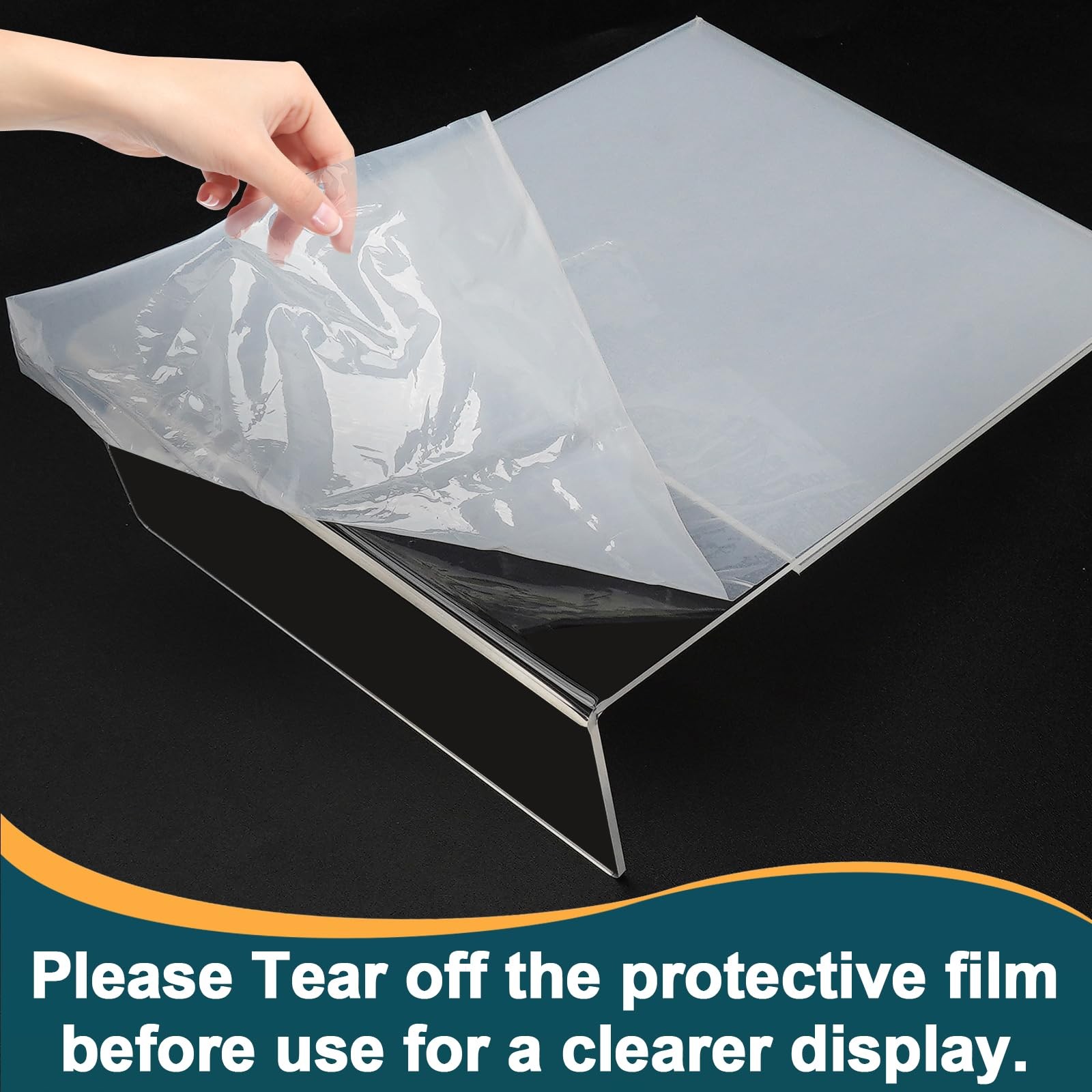 14 Pack Acrylic Sign Holder 8.5×11 Inches, 14 Pack-L Shape-8.5X11, Clear