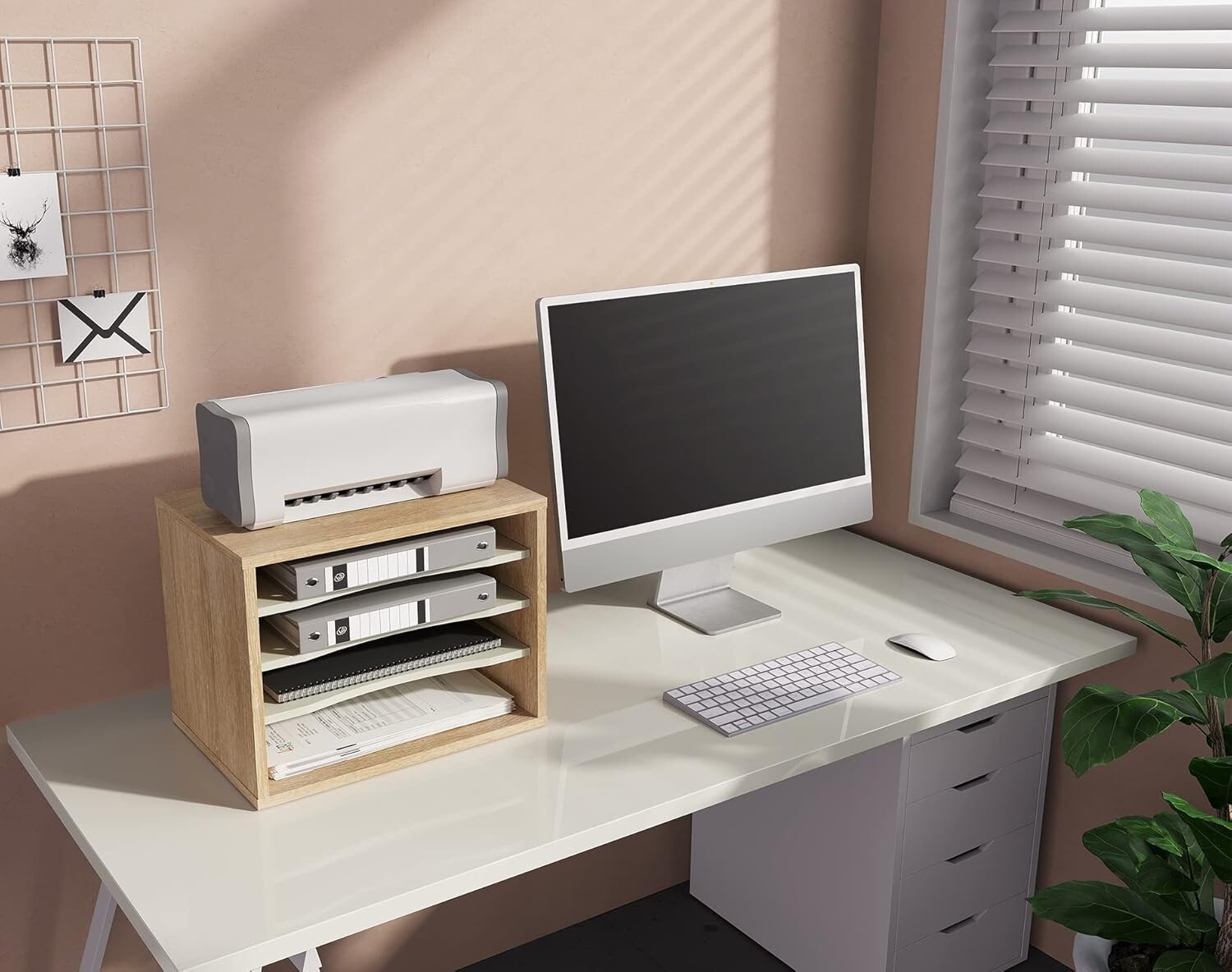 Versatile Light Wood Desk File Organizer – Perfect for Classroom & Home Office