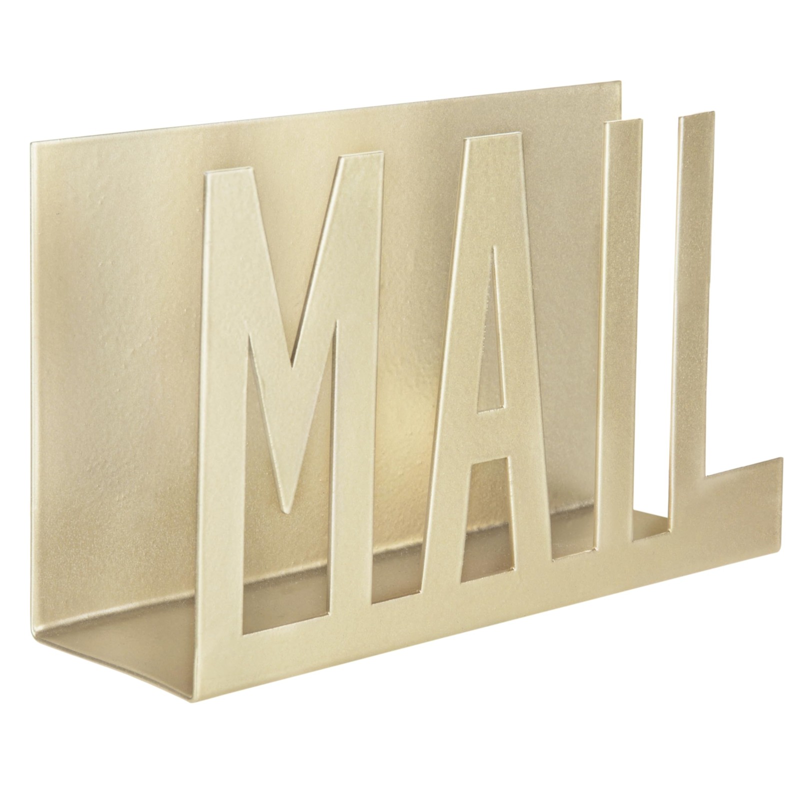Mygift Modern Brass Metal Mail Holder Countertop Organizer Cutout Mail