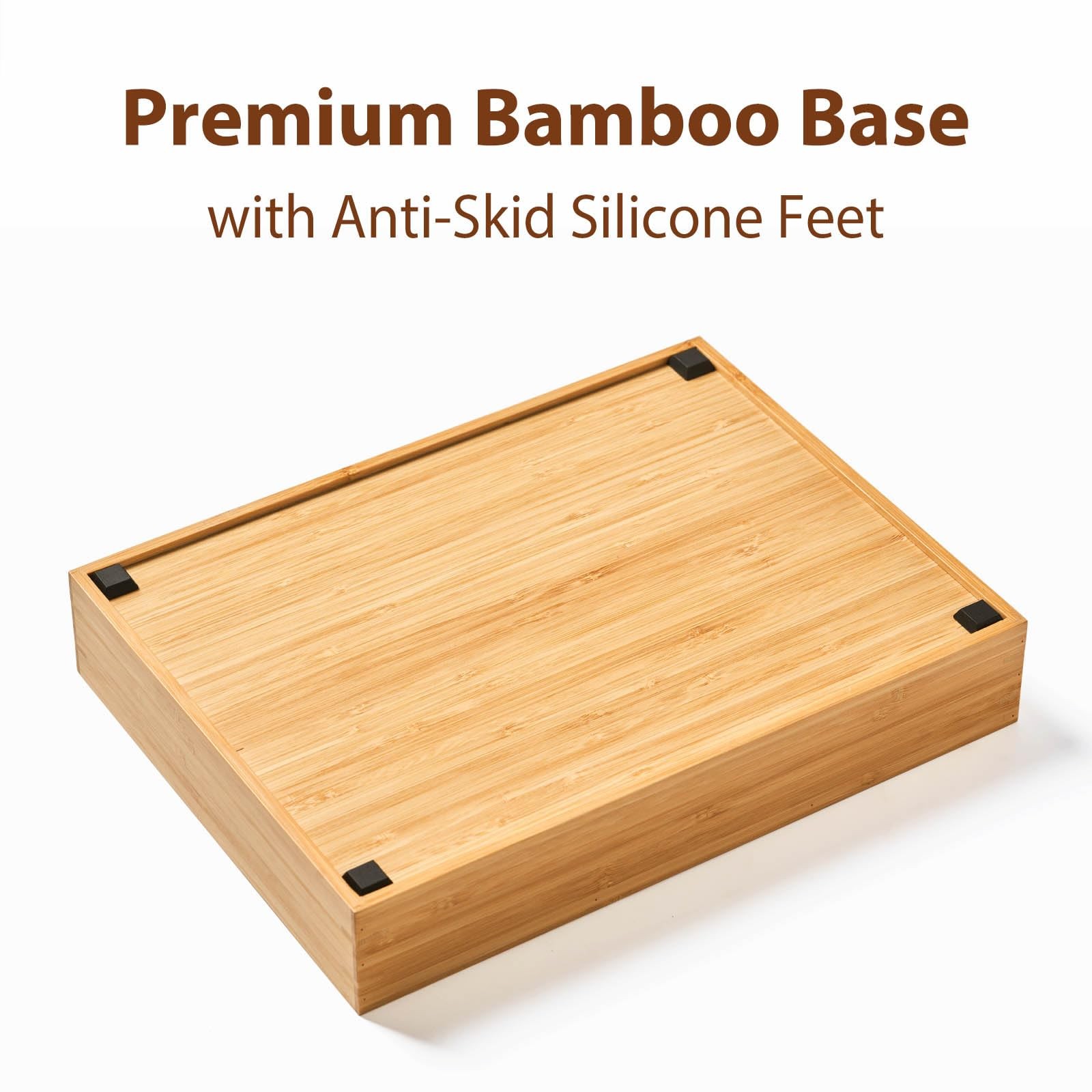 Umilife Bamboo Desk Drawer Organizer, Wood Junk Organizer Tray with Adjustabl…