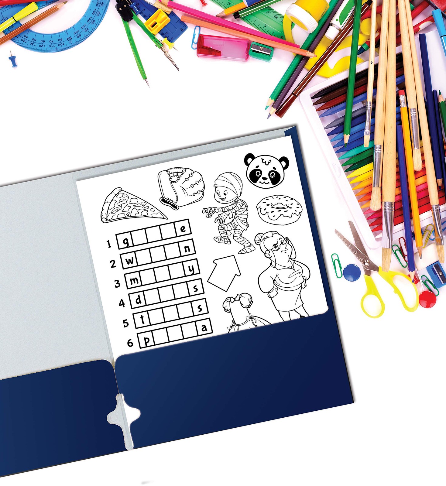 Two Pocket Portfolio Folders, 50-Pack, Blue, Letter Size Paper Folders, 50 Pi…