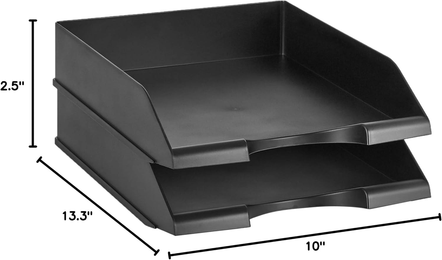 Rectangular Stackable Desk Organizer Office Letter Tray, File Storage, Paper Org