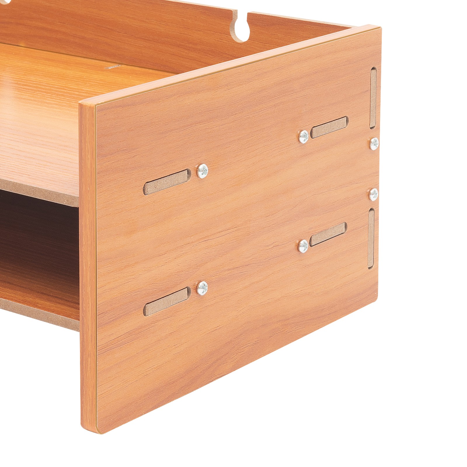 Wooden Desk Organizer with Drawers Office Supplies Computer Desktop Tabletop