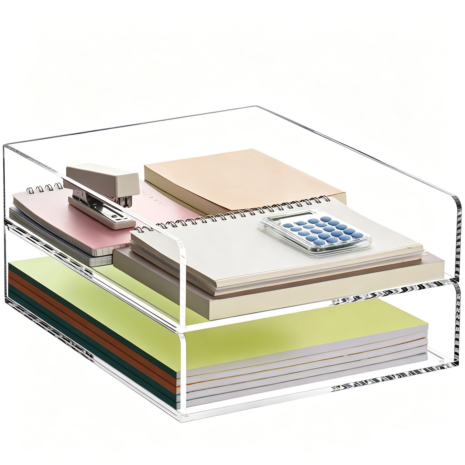 Paper Organizer Letter Tray,Acrylic Desk Organizer,Clear File Organizer for D…