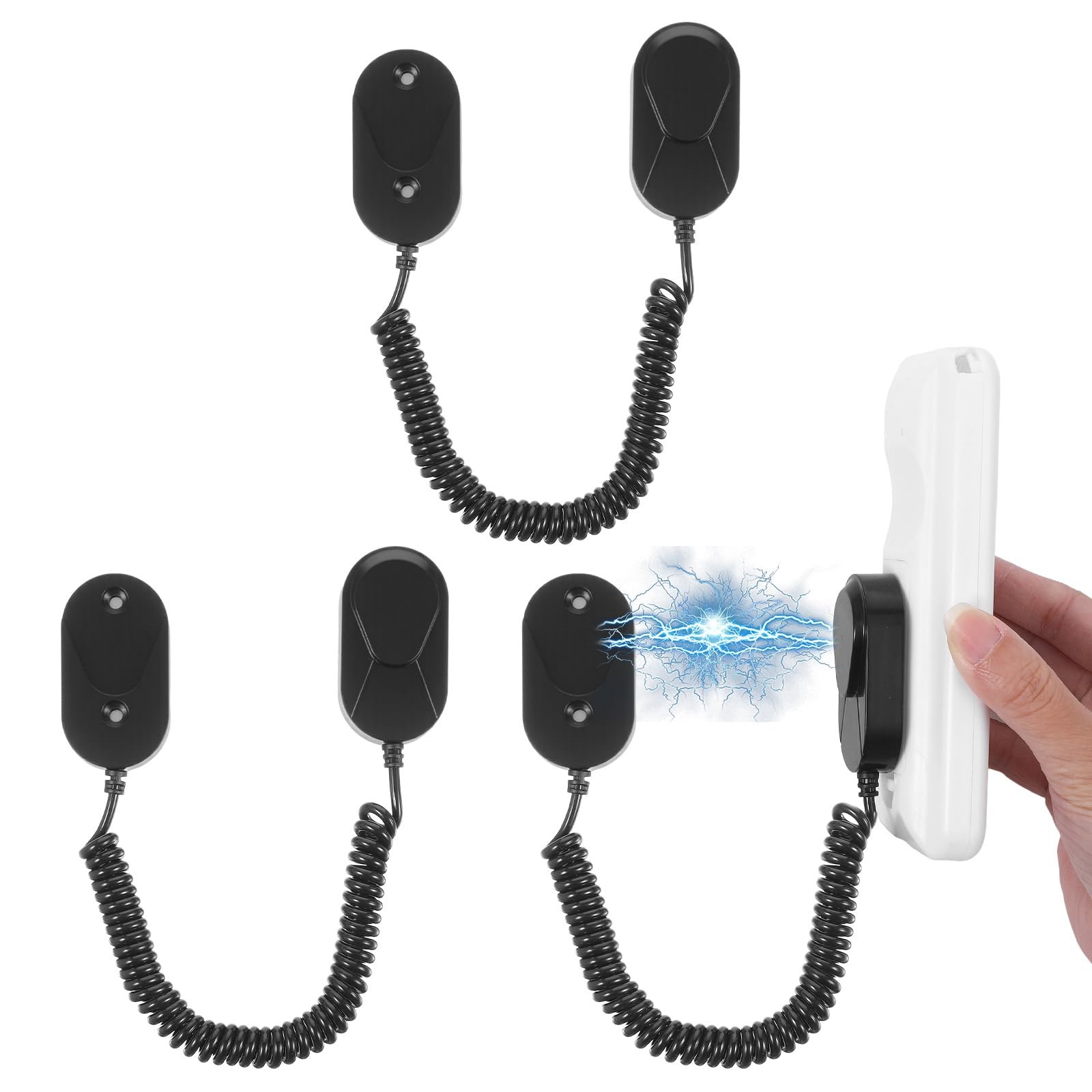2 Pcs Magnetic Remote Control Holder with Spring Rope for TV Fan Air Conditioner