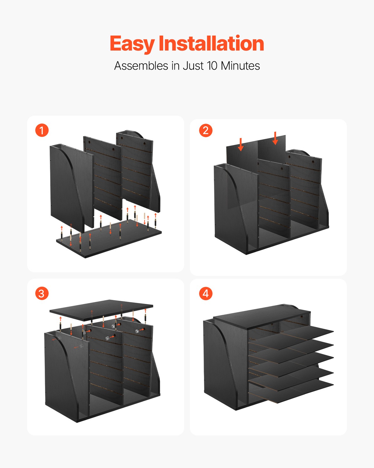 VEVOR Literature Organizer 12 Compartments Office Mailbox Side Vertical Storage