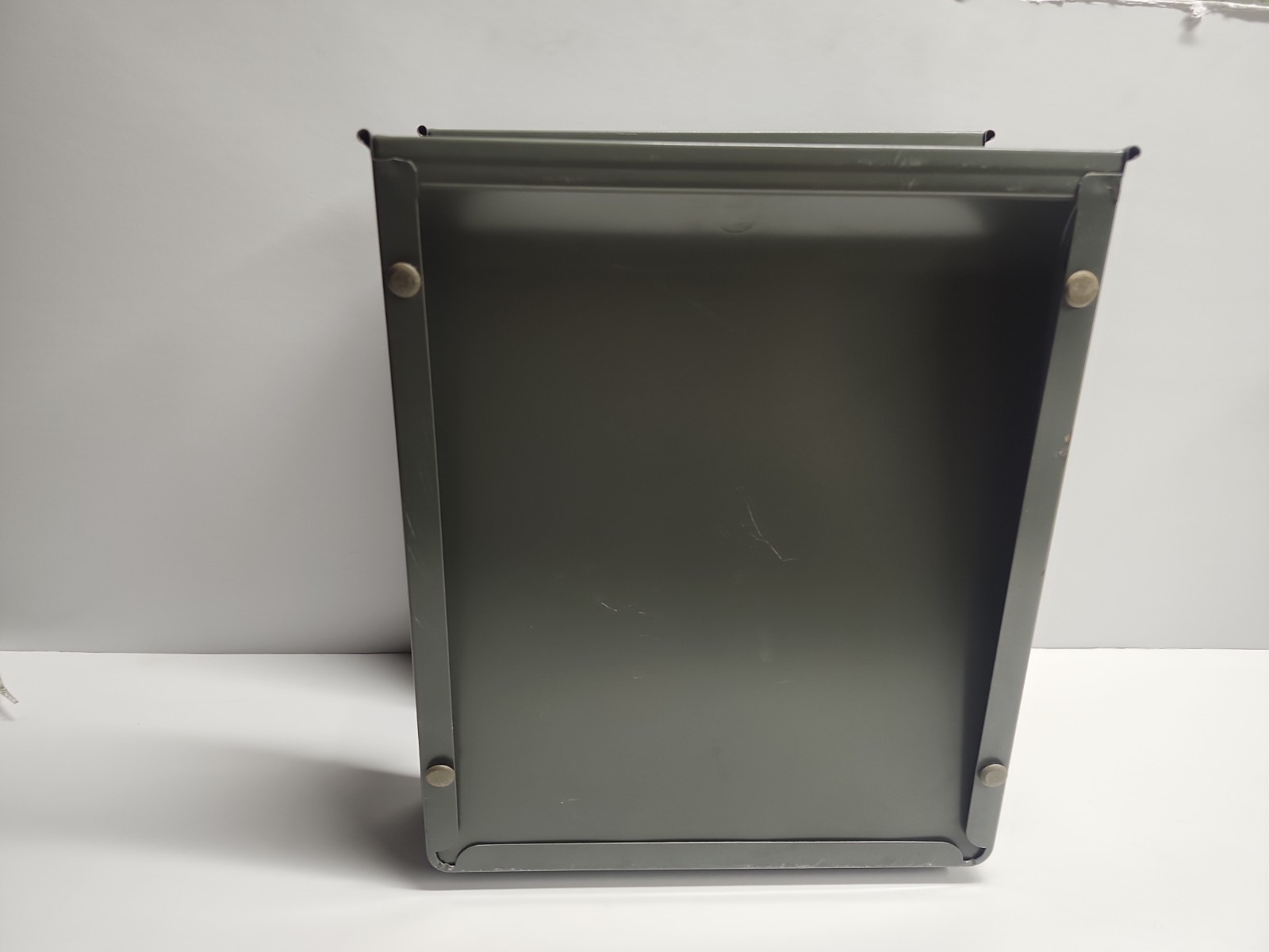 Vintage Globe-Wernicke 2 Tier Metal Paper Tray File Organizer Mid-Century Grey