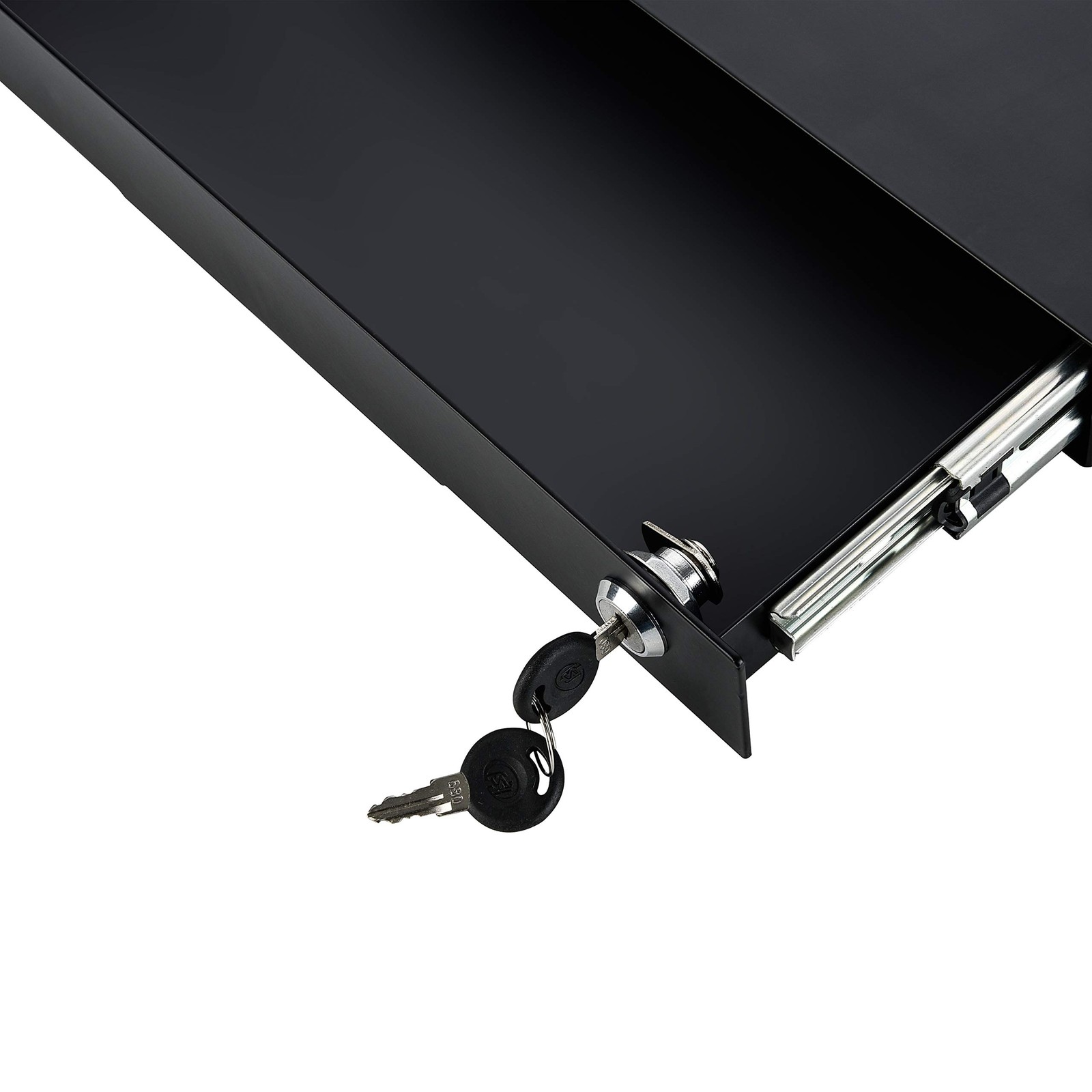 14 inch Slim Under Desk Pull-Out Storage Office Mounted Sliding Metal Drawer …