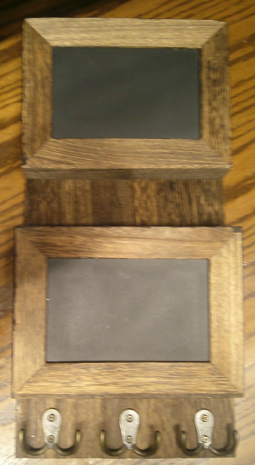 Rustic Brown Wood Mail Sorter Wall Mount Organizer+ Chalkboard Panels Rustic 278