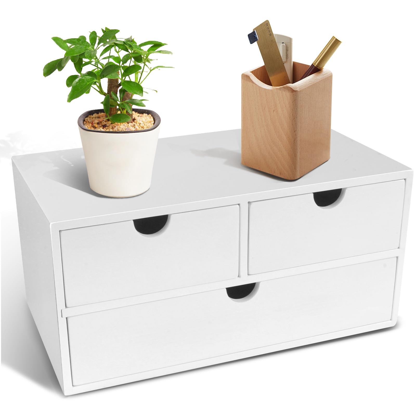 Charmewooden Desk Organizer Drawers Countertop Drawer Organizer Tabletop