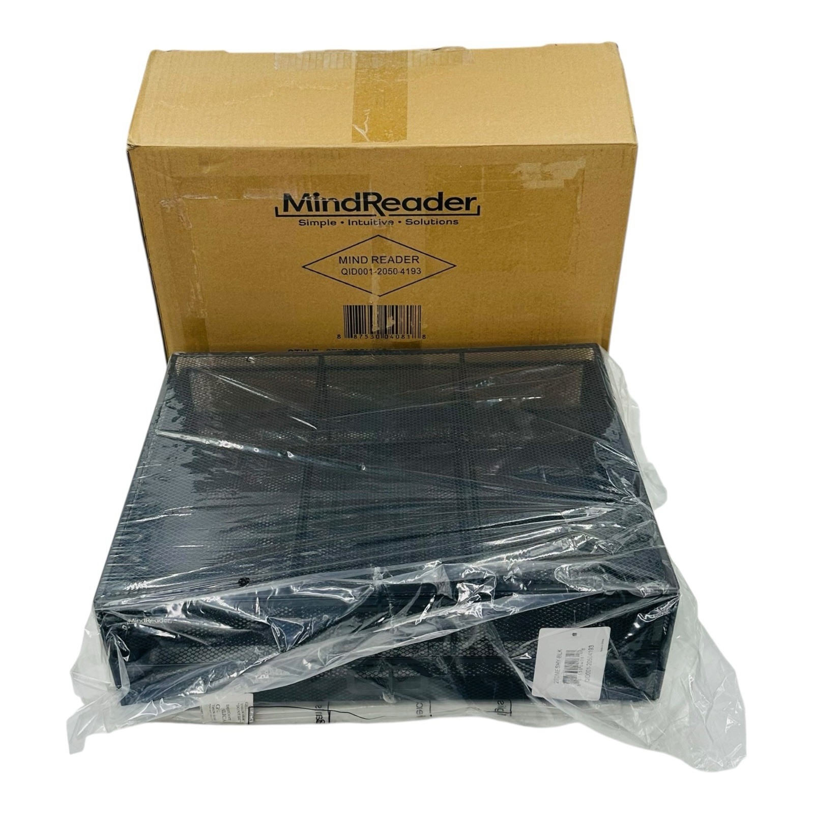 Mind Reader 2 Drawer 2 Tier Mesh Monitor Stand Black 15.75″L x 12″W x 4.5″H