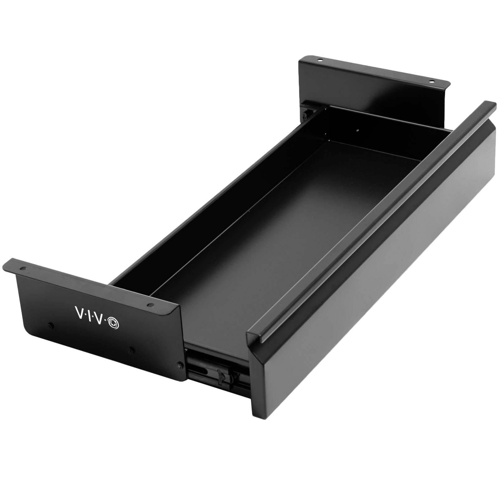 VIVO Black Space Saving 22″ Pull Out Under Desk Storage Drawer without Shell
