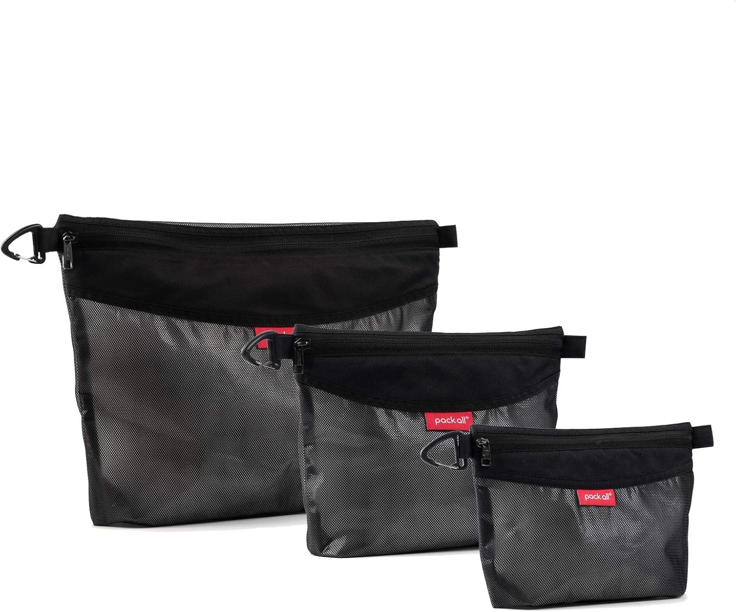 Water-resistant Material Zipper Pouch Mesh Zipper Bags for Storage Travel Off…