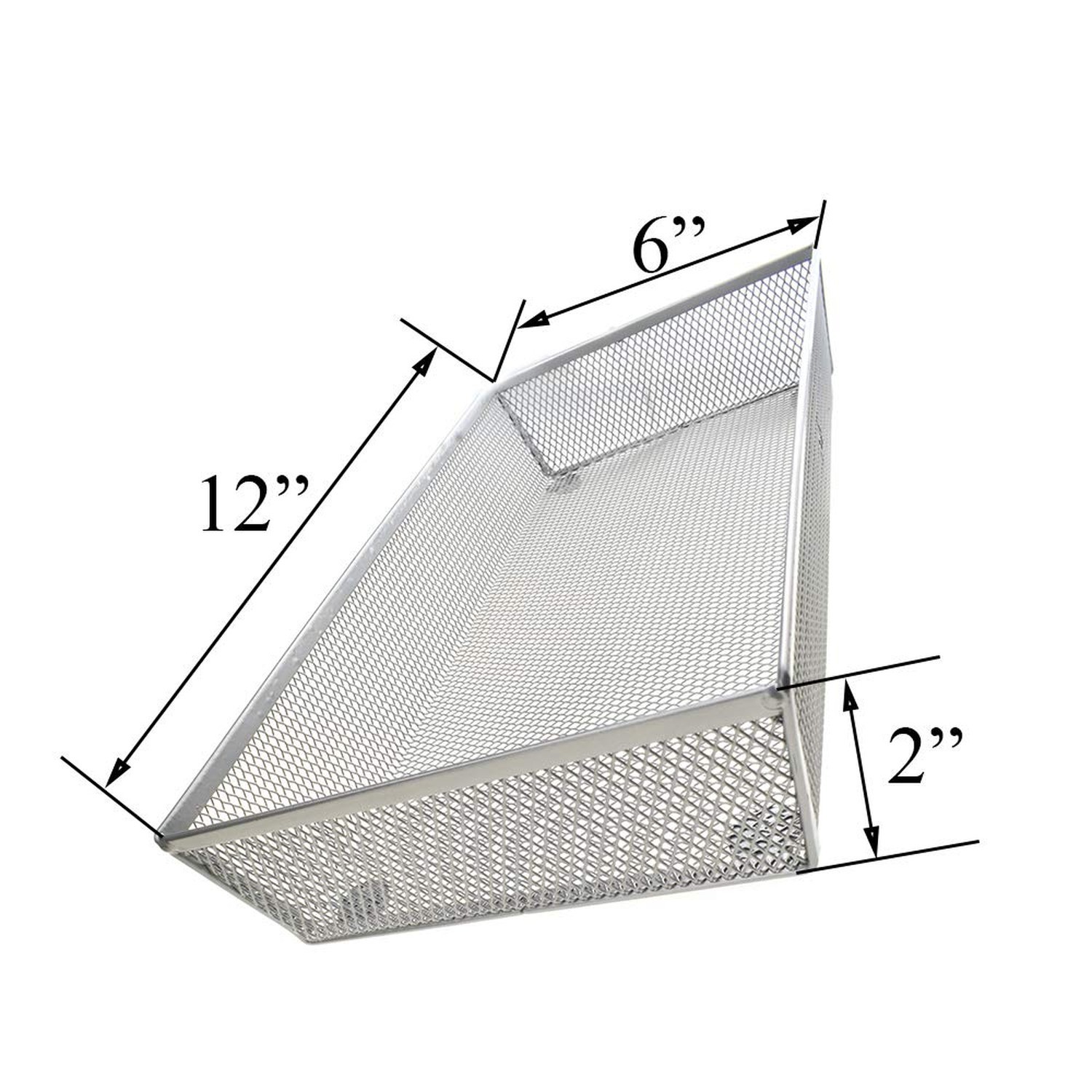 HAHIYO Stackable Mesh Tray Cup 12 x 6 x 2 inches Sturdy Container for Desk Dr…