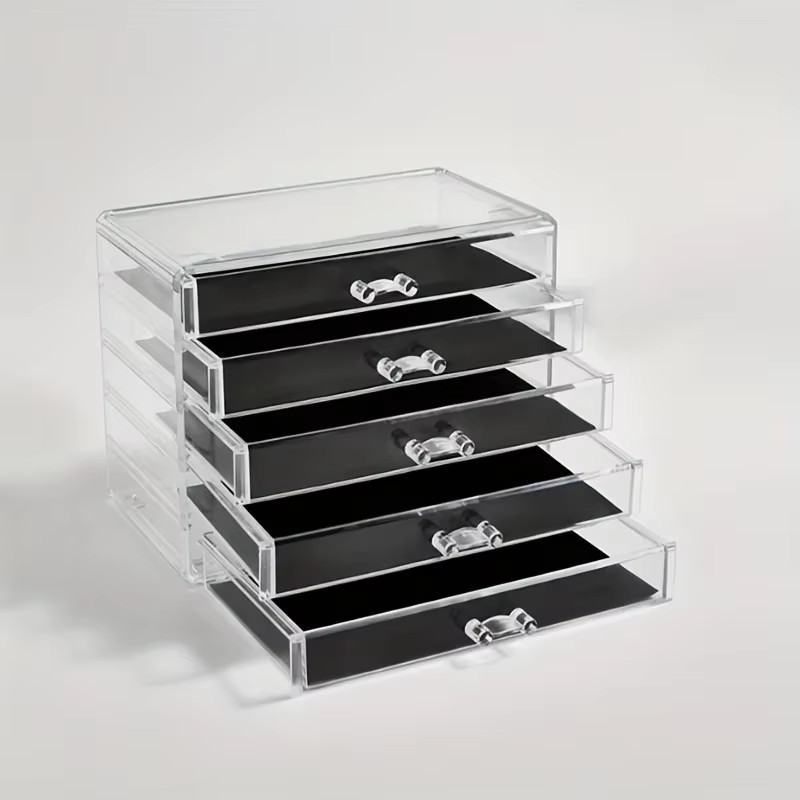 3/5Layer Acrylic Drawer Clear Office Organizer Drawer for Desk, Pencil Holder La