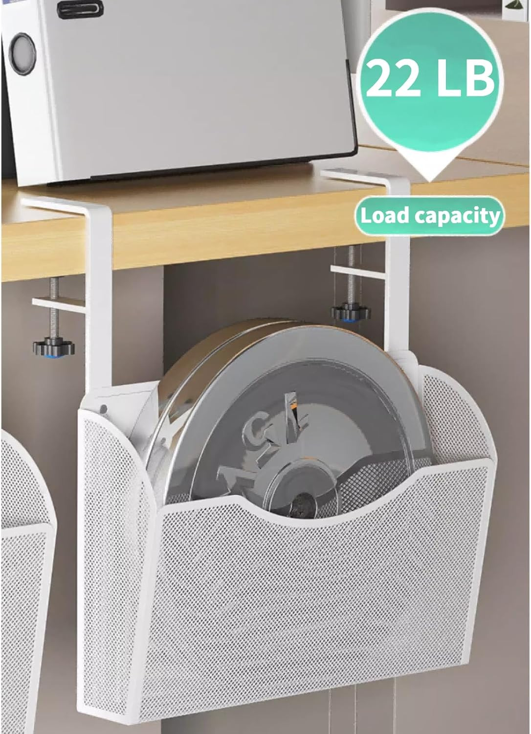 INLDY under Desk Drawer, Desk Side Storage, Hanging Desks Organizer, Clamp on Me