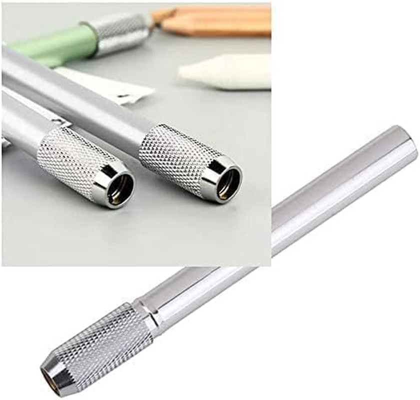 Jjlfresheners 3Pcs Silver Extenders Dual Head Pencil Extender for Artists Adjust
