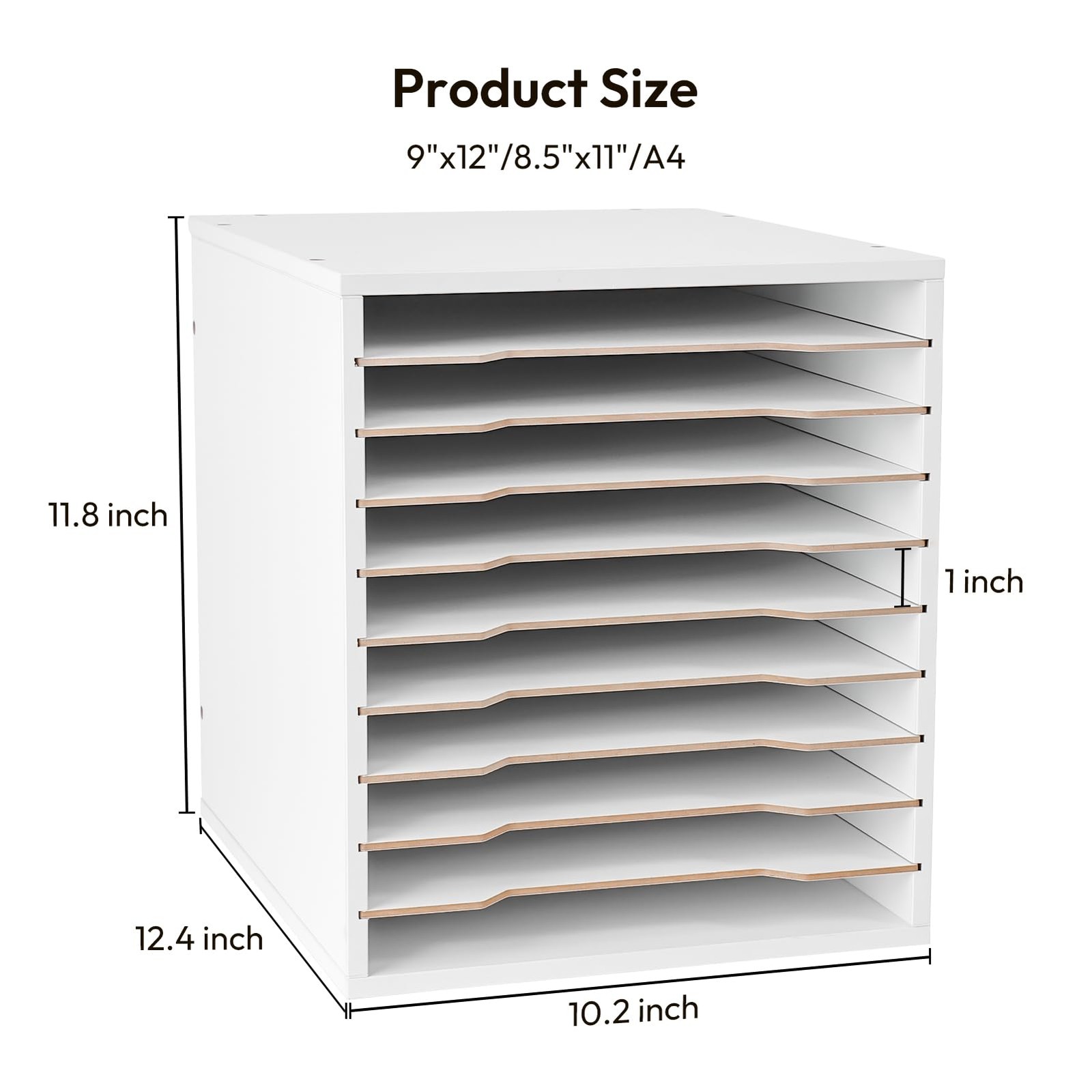 9×12 Construction Organizer, 10-tier Adjustable File Sorter for A4 , 8.5×11 I…