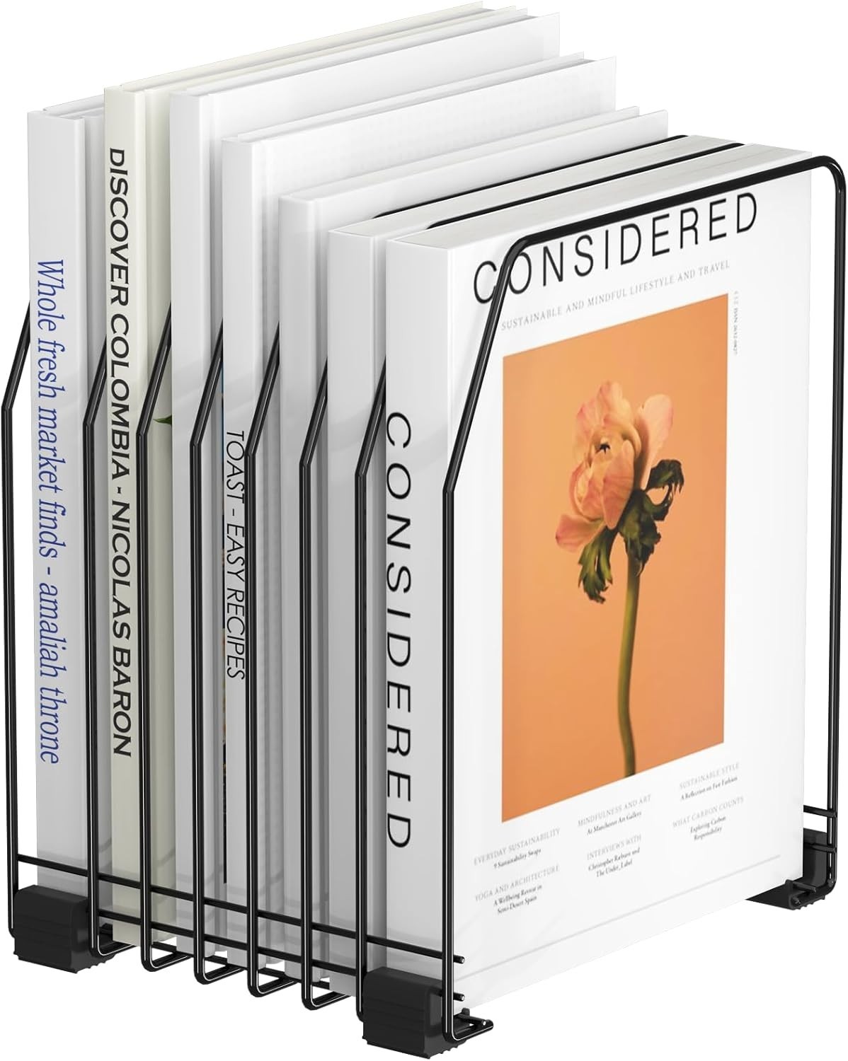 Space-Saving Vertical File Holder – 7 Compartments for Office and Home