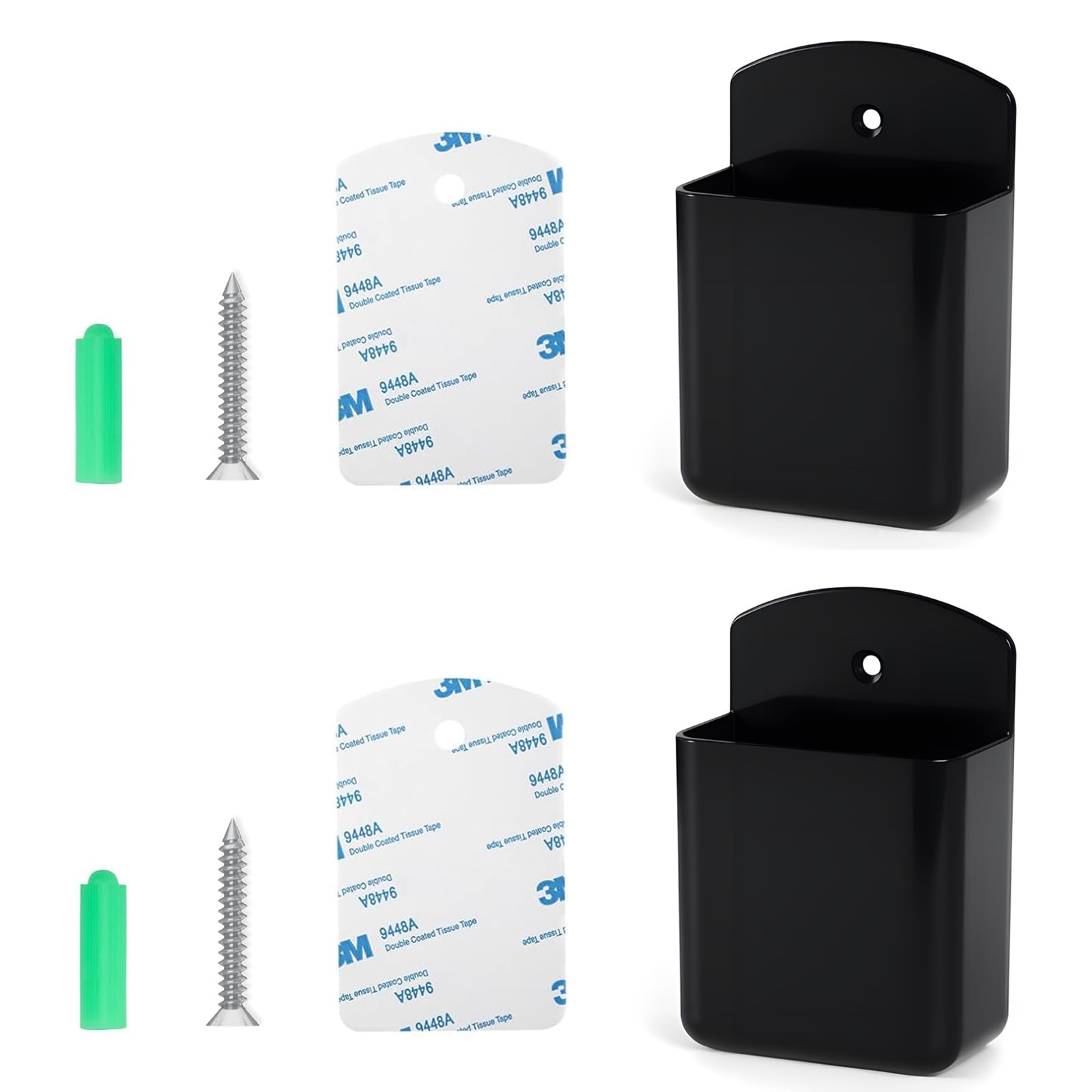 3DSKY 2Pcs Remote Holder Wall Mount, Remote Control Holder for AC TV, Wall Mo…