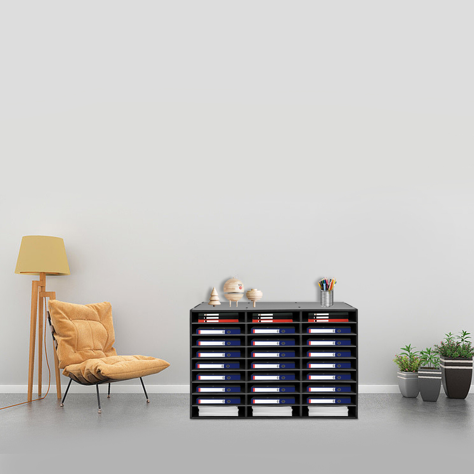 Tabletop Pamphlet Organizer Literature Display Brochure Holder Mail File Sorter