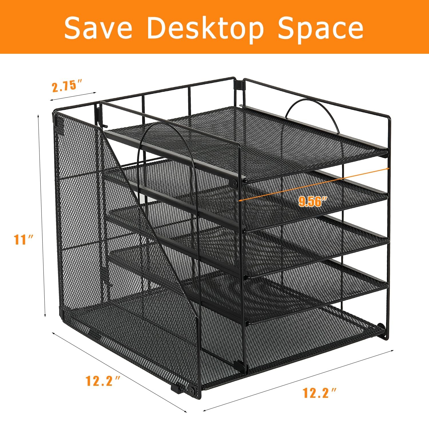 LEKETREE Desk Organizers and Accessories, 5-Tier Paper Letter Tray Organizer …