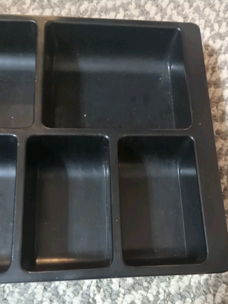 Steelcase 13 x 7 Inch Office Desk Drawer Organizer Black Plastic