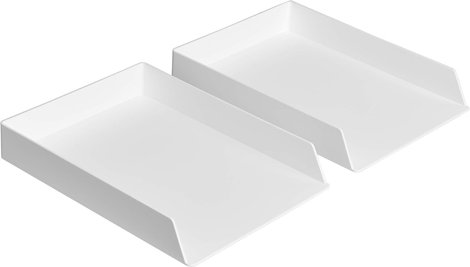 Rectangular Plastic Desk Organizer, Letter Size Tray for Documents, 13 X 9.7 X 2